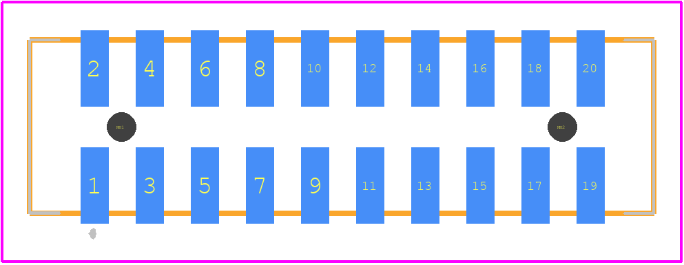 87832-2020 - Molex PCB footprint - Other - Other - 87832-2020-1