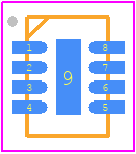 AD8354ACPZ - Analog Devices PCB footprint - Small Outline No-lead - Small Outline No-lead - (CP-8-23)*-*-