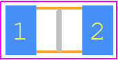 222278113676 - KEMET PCB footprint - Capacitor Chip Non-polarised - Capacitor Chip Non-polarised - 222278113676-1