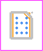 STC3115IJT - STMicroelectronics PCB footprint - Other - Other - Flip Chip CSP 1.4 x 2.04 mm package