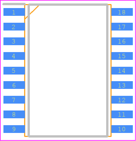 IK62783DT - IKSEMICON PCB footprint - Small Outline Packages - Small Outline Packages - SOP-18