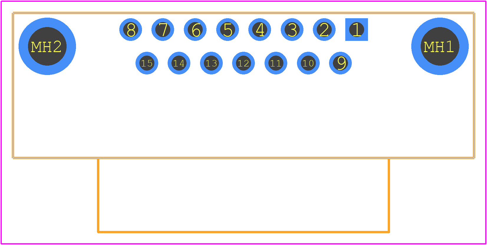 1218434-2 - TE Connectivity PCB footprint - Other - Other - 1218434-2-3