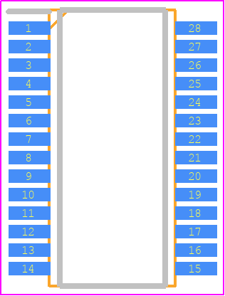 CS8406-CZZ - Cirrus Logic PCB footprint - Small Outline Packages - Small Outline Packages - 28L TSSOP (4.4 mm BODY)