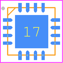 AS3933-BQFT - ams OSRAM PCB footprint - Quad Flat No-Lead - Quad Flat No-Lead - AS3933-BQFT