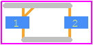UDZSTE-172.7B - ROHM Semiconductor PCB footprint - Small Outline Diode Flat Lead - Small Outline Diode Flat Lead - UMD2
