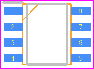 HMC1021S - Honeywell PCB footprint - Small Outline Packages - Small Outline Packages - 8-PIN SOIC