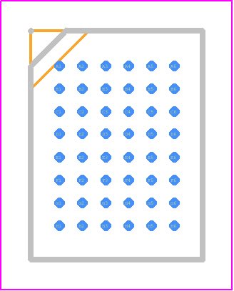 M29W320EB70ZE6E - Micron PCB footprint - BGA - BGA - TFBGA48 6x8mm-6x8 Ball Array, 0.8mm Pitch