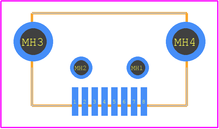 3260-8S3(56) - Hirose PCB footprint - Other - Other - 3260-8S3(56)-2