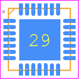 FT260Q-T - FTDI Chip PCB footprint - Quad Flat No-Lead - Quad Flat No-Lead - WQFN-28