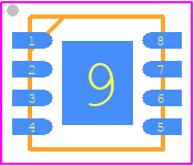 ST715PU33R - STMicroelectronics PCB footprint - Small Outline No-lead - Small Outline No-lead - ST715PU33R
