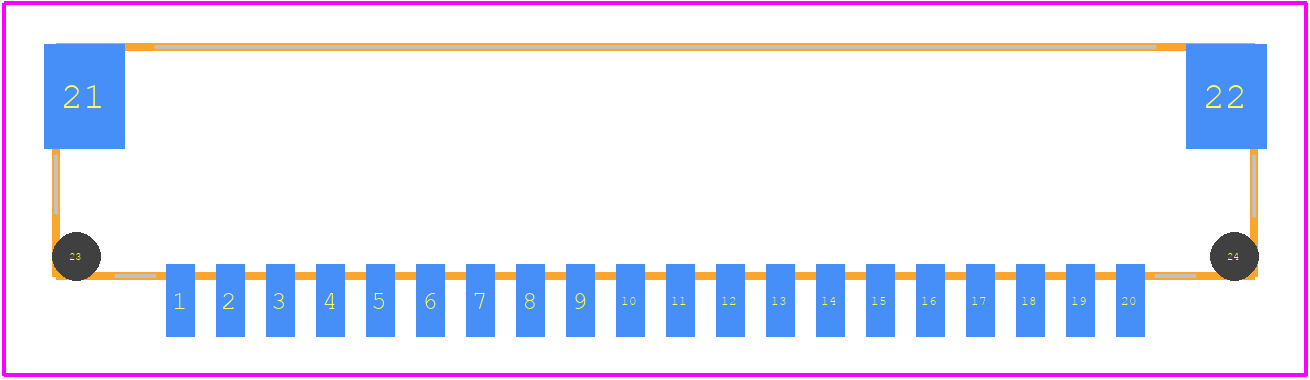 DF14-20P-1.25H(56) - Hirose PCB footprint - Other - Other - DF14-20P-1.25H(56)