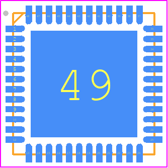 W5200 - WIZnet Inc PCB footprint - Quad Flat No-Lead - Quad Flat No-Lead - 48-Pin QFN
