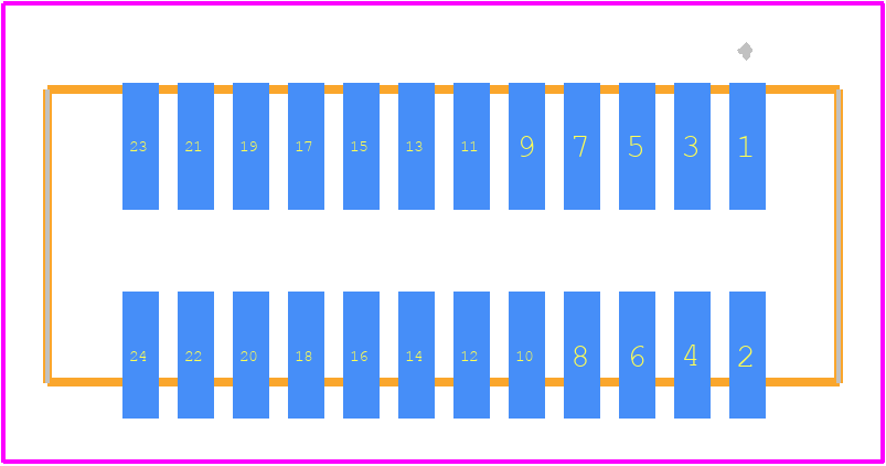 504187-2470 - Molex PCB footprint - Other - Other - 504187-2470-1
