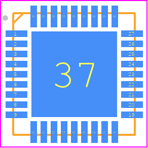 USB2244-AEZG-06 - Microchip PCB footprint - Quad Flat No-Lead - Quad Flat No-Lead - 36-Pin QFN_1