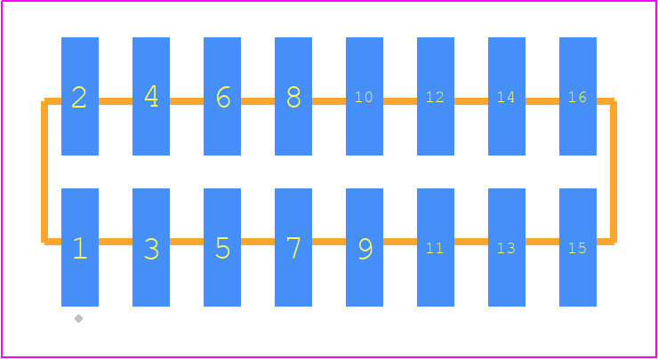 TMM-108-01-G-D-SM - SAMTEC PCB footprint - Other - Other - TMM-108-YY-XX-D-SM