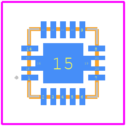 TPS54622RHLR - Texas Instruments PCB footprint - Other - Other - RHL (S-PVQFN-N14)