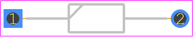 SBYV26C-E3/54 - Vishay PCB footprint - Diodes, Axial Diameter Horizontal Mounting - Diodes, Axial Diameter Horizontal Mounting - DO-204AL (DO-41)-