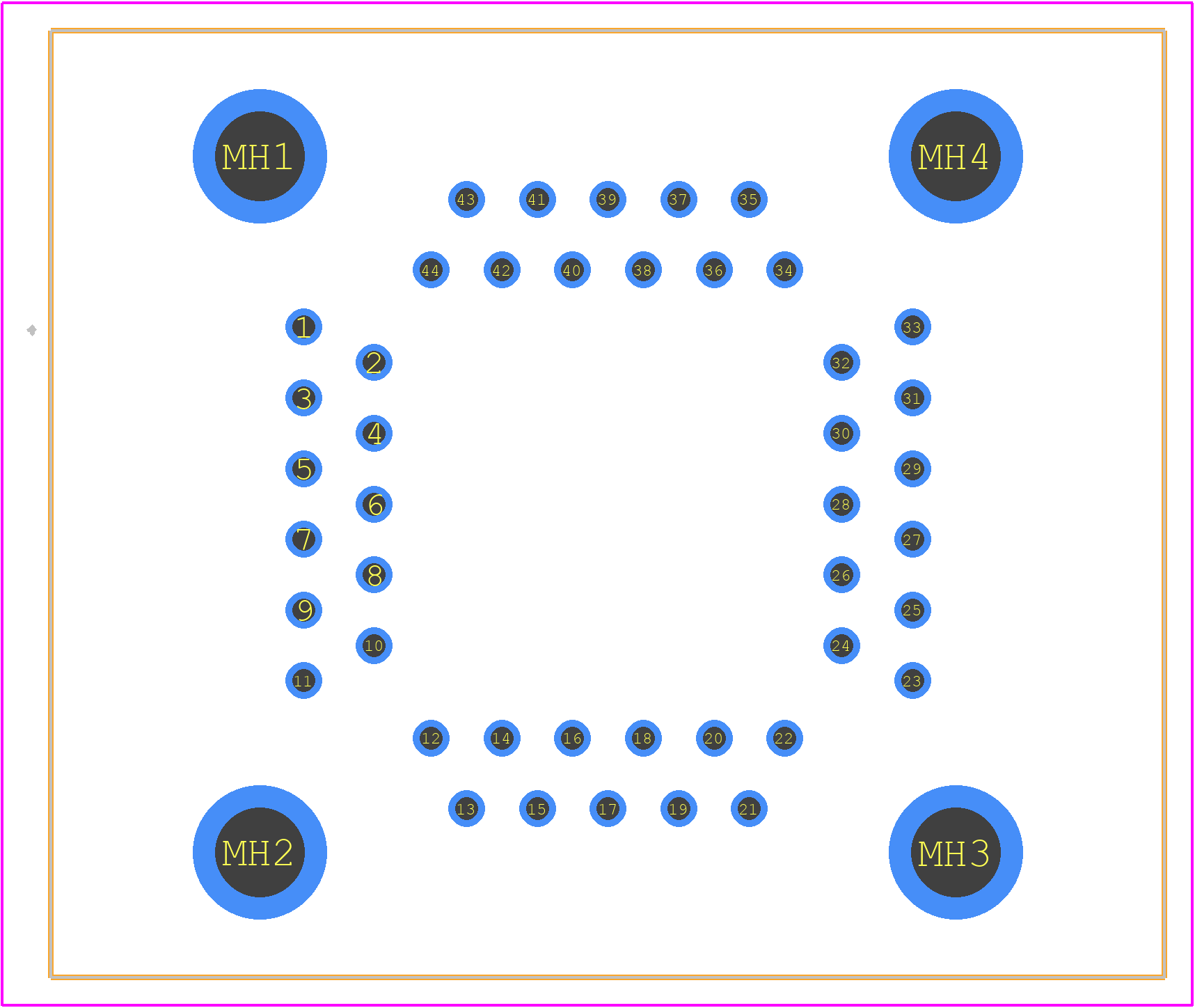 IC51-0444-400 - Yamaichi PCB footprint - Other - Other - IC51-0444-400-5