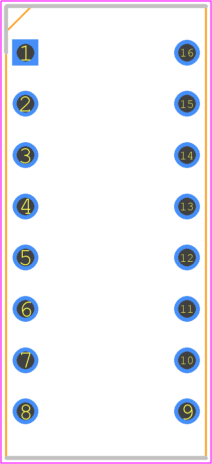 78B08ST - Grayhill PCB footprint - Dual-In-Line Sockets - Dual-In-Line Sockets - 78B08ST