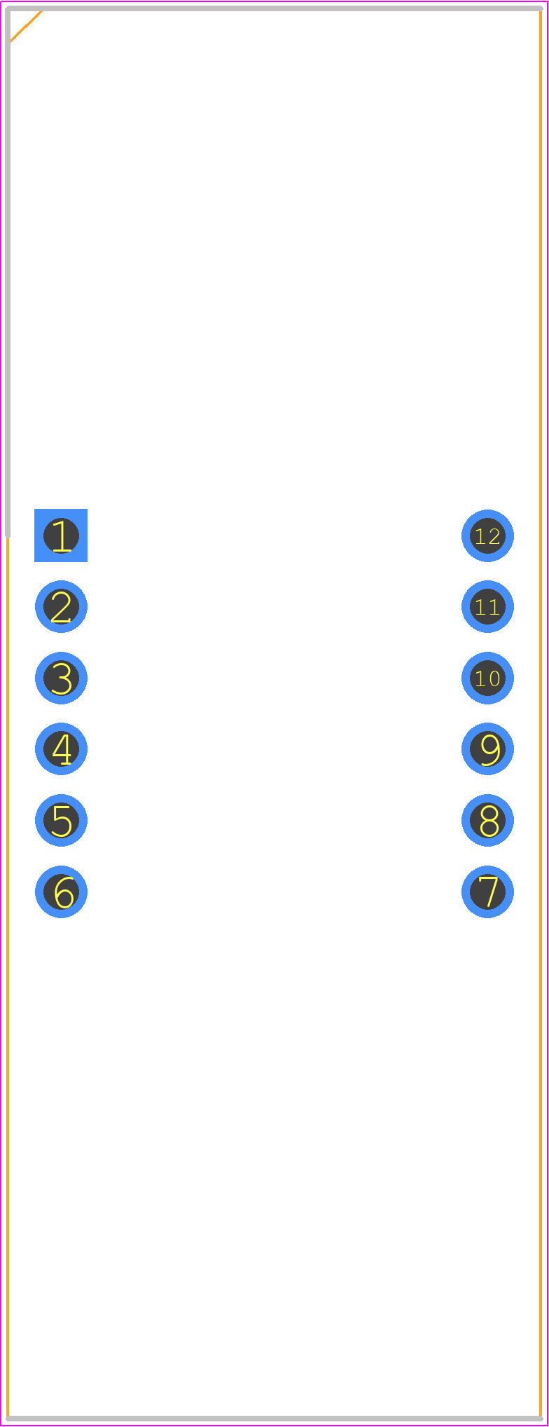 CC56-12SURKWA - Kingbright PCB footprint - Dual-In-Line Sockets - Dual-In-Line Sockets - CC56-12SURKWA
