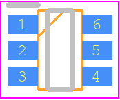 TPS22929DDBVR - Texas Instruments PCB footprint - Small Outline Packages - Small Outline Packages - DBV (R-PDSO-G6)-1