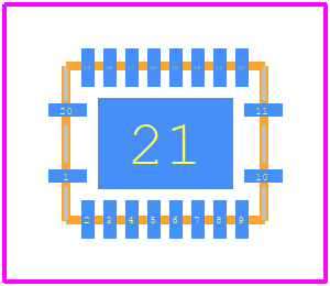 SN74LVC245ARGYR - Texas Instruments PCB footprint - Other - Other - RGY (R-PVQFN-N20)