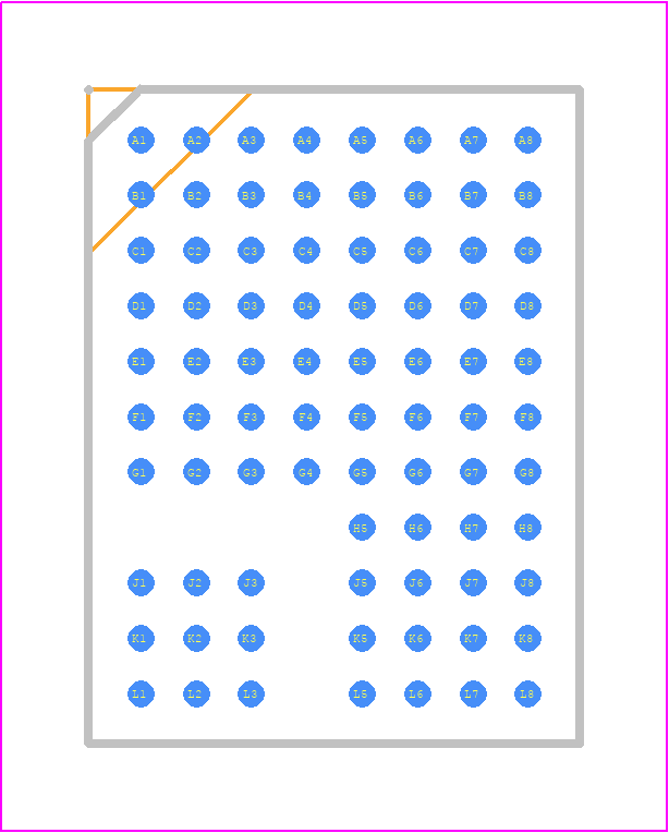 LTM8052AEY#PBF - Analog Devices PCB footprint - BGA - BGA - 81-Lead (15mm × 11.25mm × 3.42mm)