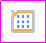 MAX17040X+U - Analog Devices PCB footprint - BGA - BGA - 9-ucsp