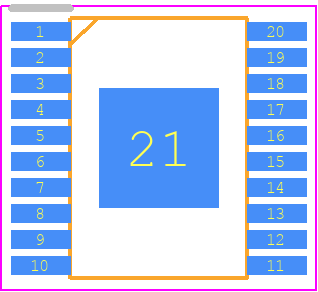 PTPS16630PWPR - Texas Instruments PCB footprint - Small Outline Packages - Small Outline Packages - PWP0020T