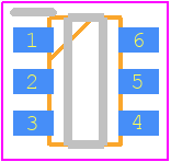 TLV493DA1B6HTSA2 - Infineon PCB footprint - SOT23 (6-Pin) - SOT23 (6-Pin) - TLV493DA1B6HTSA2