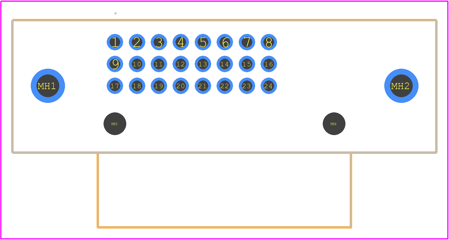 74320-4000 - Molex PCB footprint - Other - Other - 74320-4000-2