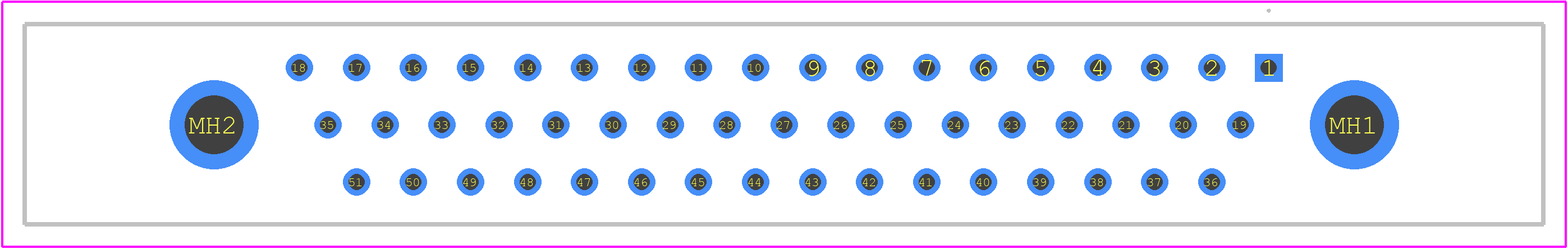 MDM-51SBSP - ITT CANNON PCB footprint - Other - Other - MDM-51SBSP-4