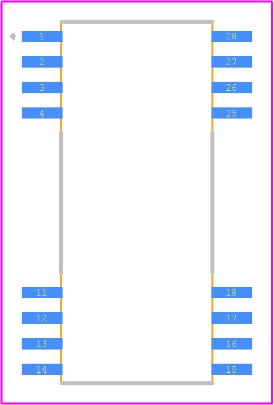 MAX3535ECWI+ - Analog Devices PCB footprint - Other - Other -  28 Wide SO(21.0145)