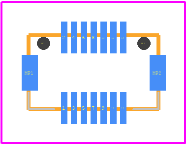 DF12(3.0)-14DP-0.5V(86) - Hirose PCB footprint - Other - Other - DF12(3.0)-14DP-0.5V(86)-2