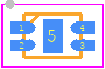 SiP32401ADNP-T1GE4 - Vishay PCB footprint - Small Outline No-lead - Small Outline No-lead - SIP32432DNP3-T1GE4-1