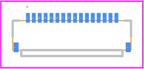 FH19SC-16S-0.5SH(09) - Hirose PCB footprint - Other - Other - FH19SC-16S-0.5SH(09)