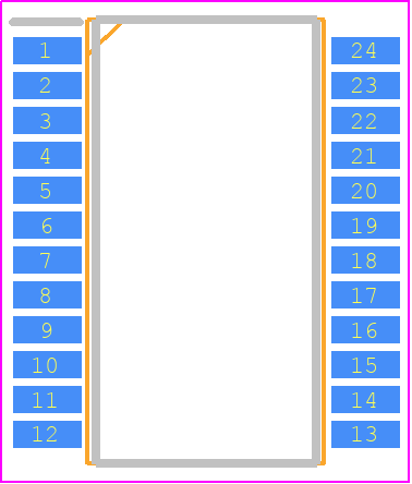 RTC-7301SF (B) - Epson Timing PCB footprint - Small Outline Packages - Small Outline Packages - SSOP-24pin