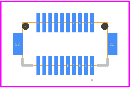 DF12(3.0)-20DS-0.5V(86) - Hirose PCB footprint - Other - Other - DF12(3.0)-20DS-0.5V(86)-3
