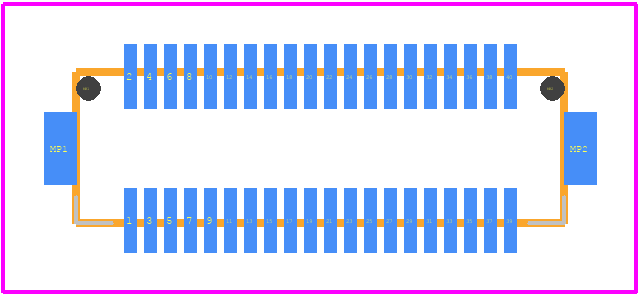 DF12(3.5)-40DP-0.5V(86) - Hirose PCB footprint - Other - Other - DF12(3.5)-40DP-0.5V(86)-5