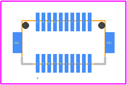 DF12(4.0)-20DP-0.5V(86) - Hirose PCB footprint - Other - Other - DF12(4.0)-20DP-0.5V(86)-6