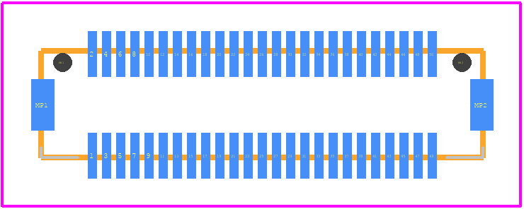 DF12(3.0)-50DP-0.5V(86) - Hirose PCB footprint - Other - Other - DF12(3.0)-50DP-0.5V(86)-2