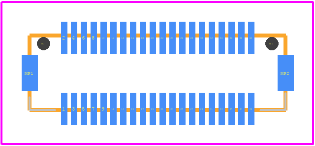 DF12(4.0)-40DP-0.5V(86) - Hirose PCB footprint - Other - Other - DF12(4.0)-40DP-0.5V(86)-1