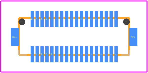 DF12(4.0)-36DP-0.5V(86) - Hirose PCB footprint - Other - Other - DF12(4.0)-36DP-0.5V(86)-1