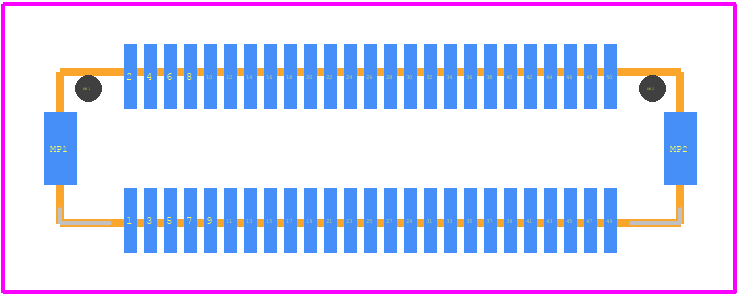 DF12(3.5)-50DP-0.5V(86) - Hirose PCB footprint - Other - Other - DF12(3.5)-50DP-0.5V(86)-1