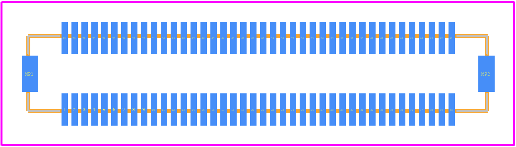 DF12B(3.0)-80DP-0.5V(86) - Hirose PCB footprint - Other - Other - DF12B(3.0)-80DP-0.5V(86)-2