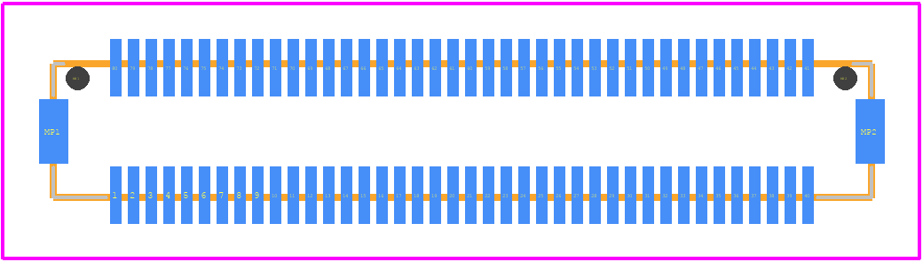 DF12(3.0)-80DP-0.5V(86) - Hirose PCB footprint - Other - Other - DF12(3.0)-80DP-0.5V(86)-2