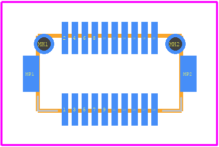 DF12-20DS-0.5V(86) - Hirose PCB footprint - Other - Other - DF12-20DS-0.5V(86)