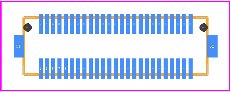 DF12(4.0)-50DP-0.5V(86) - Hirose PCB footprint - Other - Other - DF12(5.0)-50DP-0.5V(86)