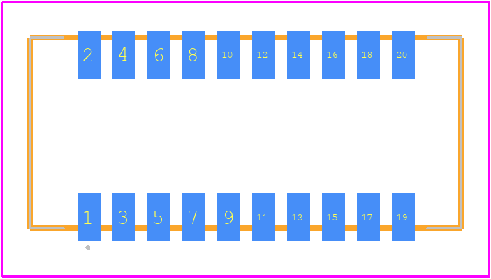 504189-2070 - Molex PCB footprint - Other - Other - 504189-2070-1