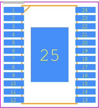 A3983SLP-T - Allegro Microsystems PCB footprint - Small Outline Packages - Small Outline Packages - LP Package, 24-Pin TSSOP with Exposed Thermal Pad